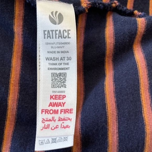 Cute top by Fat Face Striped Long Sleeve Top size 2 - Picture 4 of 9